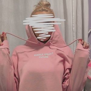 Pink oversized hoodie